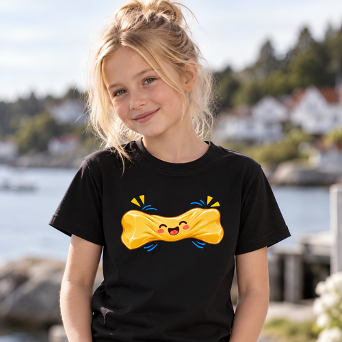 Butter squeeze  – Svart T-shirt