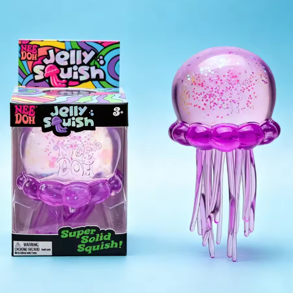 Nee Doh Jelly Squish lila manet med förpackning