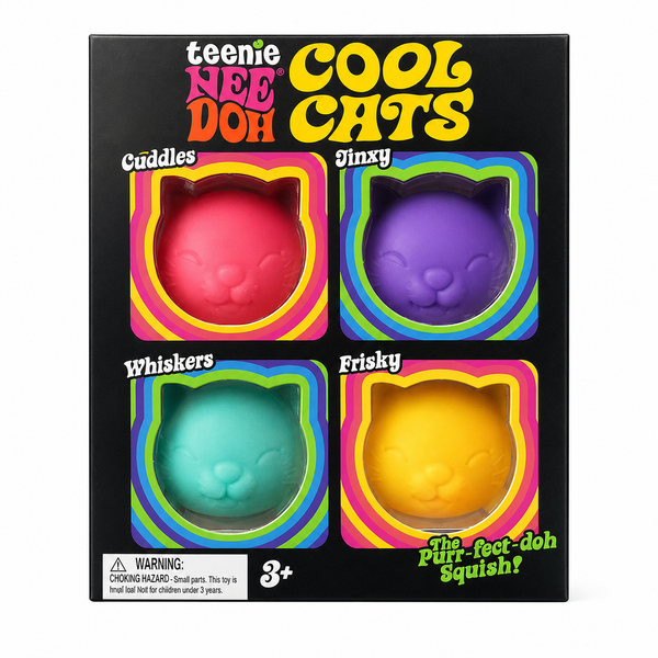 Teenie Nee Doh Cool Cats – 4-pak Katte-squishies