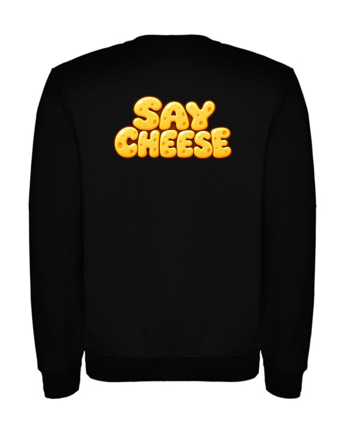 Say Cheese sweatshirt barn svart bak
