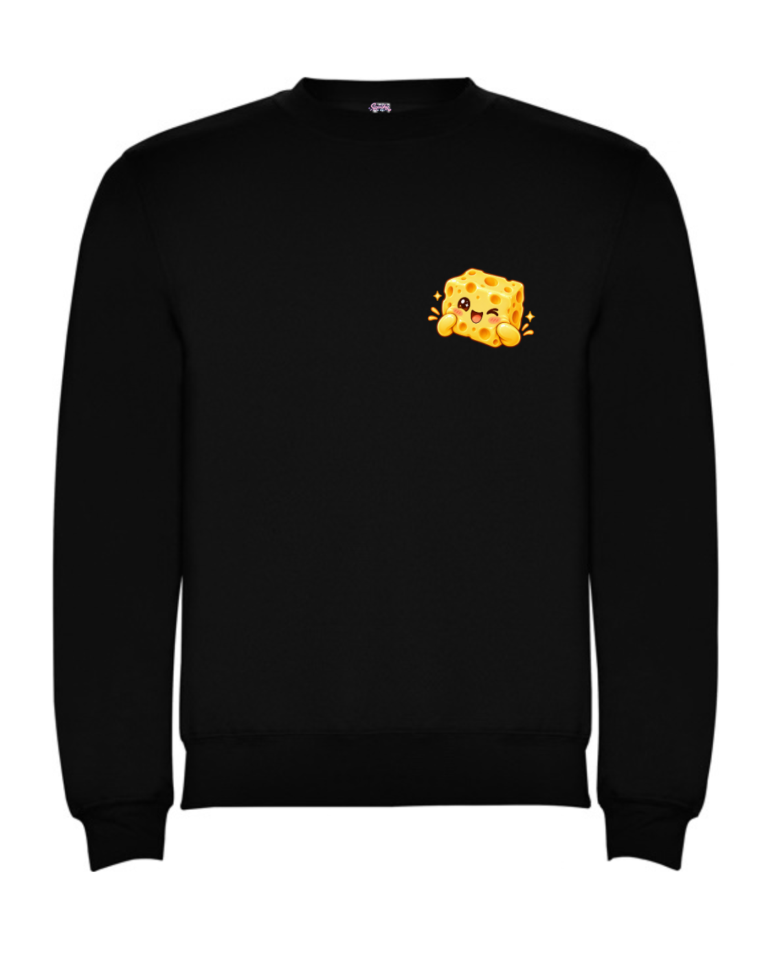 Say Cheese sweatshirt barn svart fram