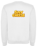 Say Cheese sweatshirt barn vit bak