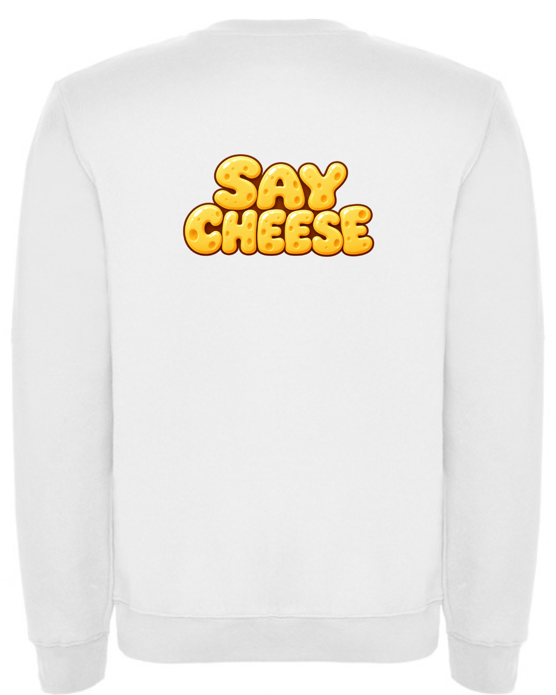 Say Cheese sweatshirt barn vit bak