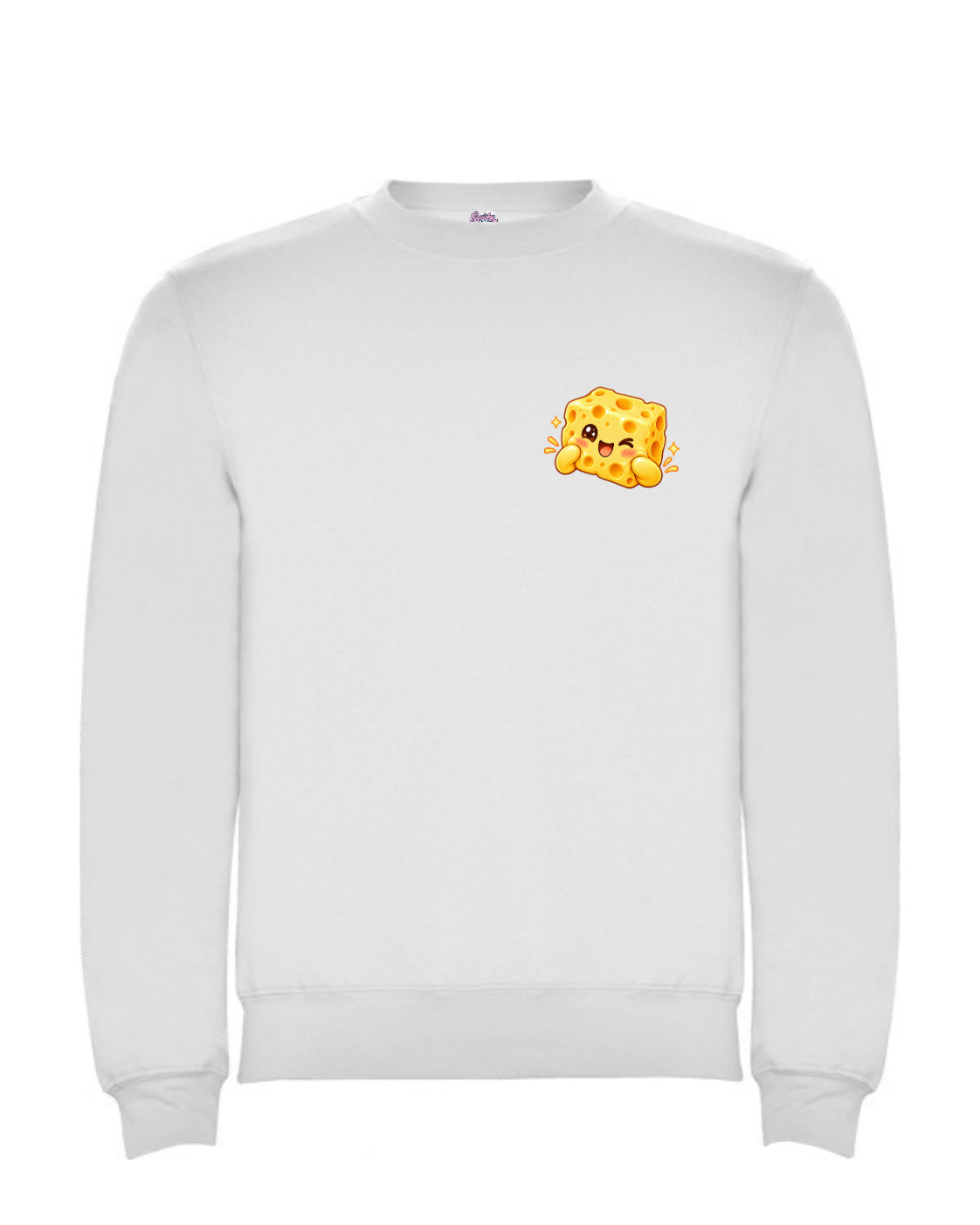 Say Cheese sweatshirt barn vit fram