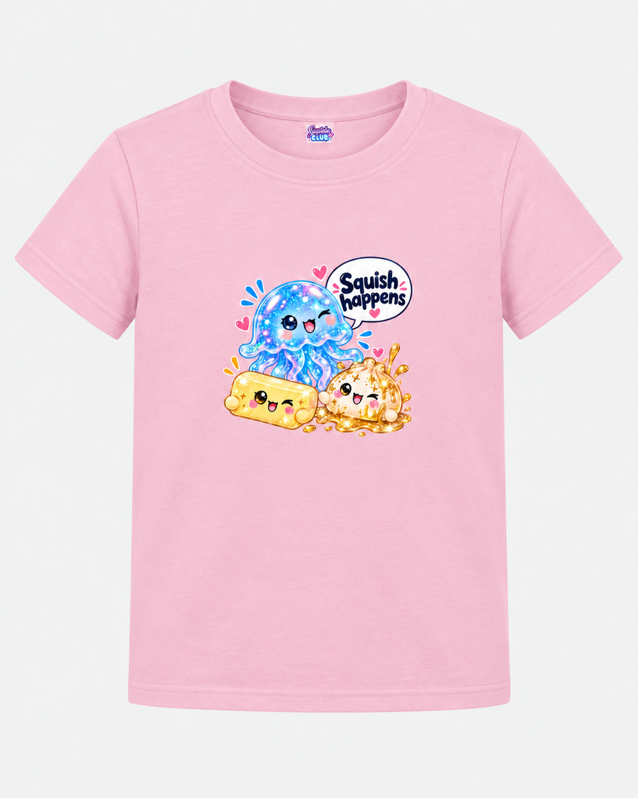 Squish Happens – Rosa T-shirt